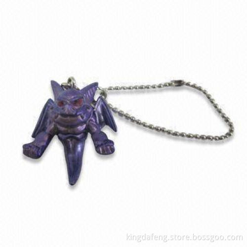 Plastic Mobile Phone strap, a Metal Chain + Plastic Figure